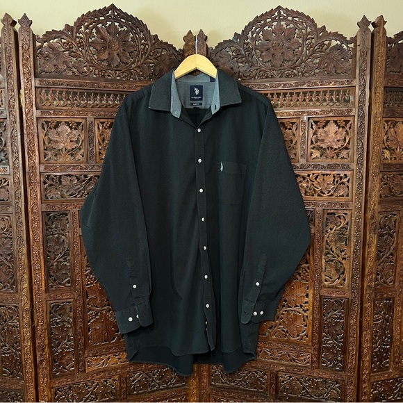 U.S. Polo Assn. Gray Slim Fit Shirt Tall 2XL 18-18 1/2 - Picture 1 of 12